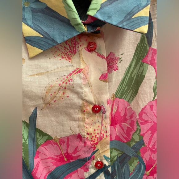 Pinko Cotton Floral Shirt XS - Picture 6 of 10